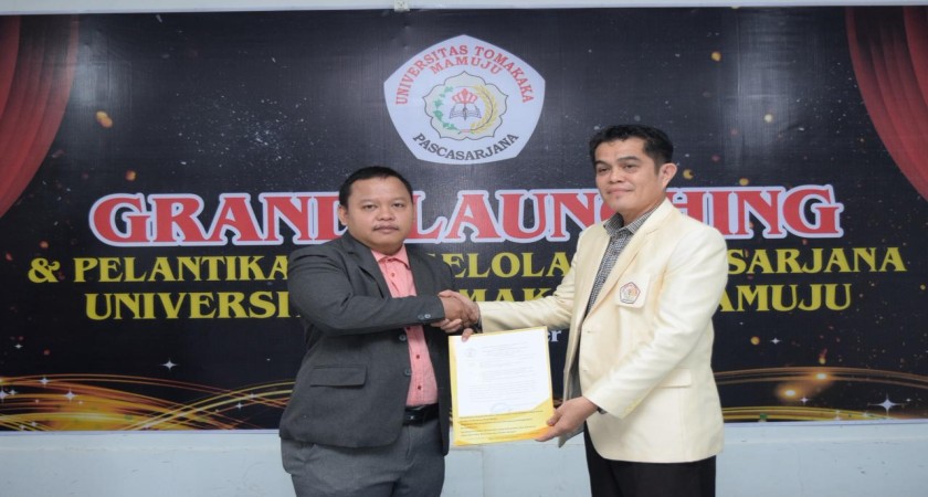 GRAND LAUNCHING DAN PELANTIKAN PENGELOLA PASCASARJANA UNIVERSITAS TOMAKAKA MAMUJU